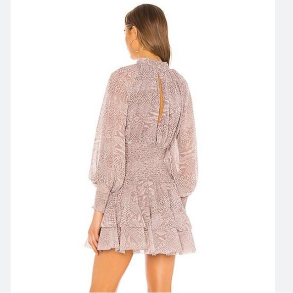 Cleobella snake print dress with smocked bodice and cuffs size small - Picture 5 of 6